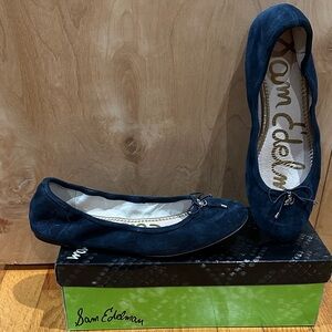 Sam Edelman Dark Blue Suede Flats